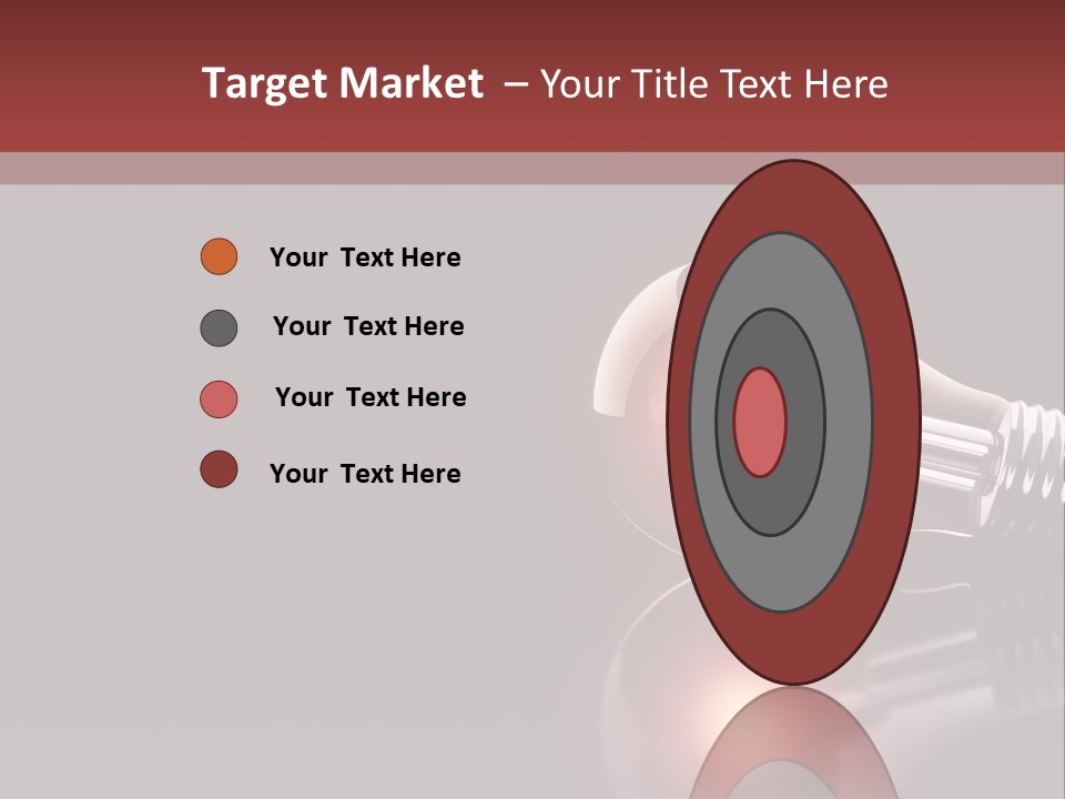 Bulb Ideas Three Dimensional PowerPoint Template