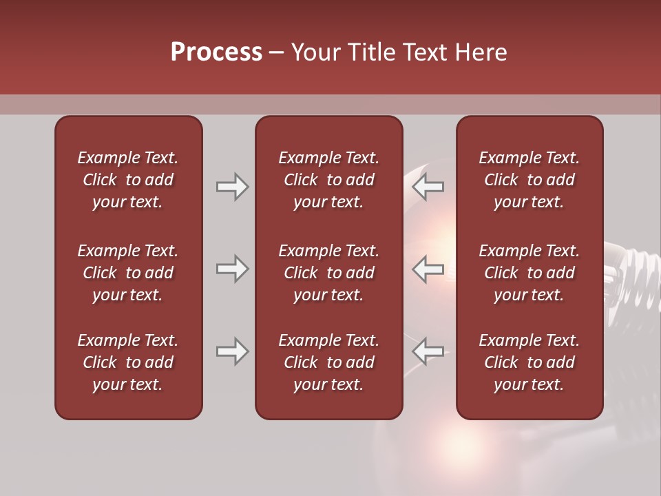 Bulb Ideas Three Dimensional PowerPoint Template