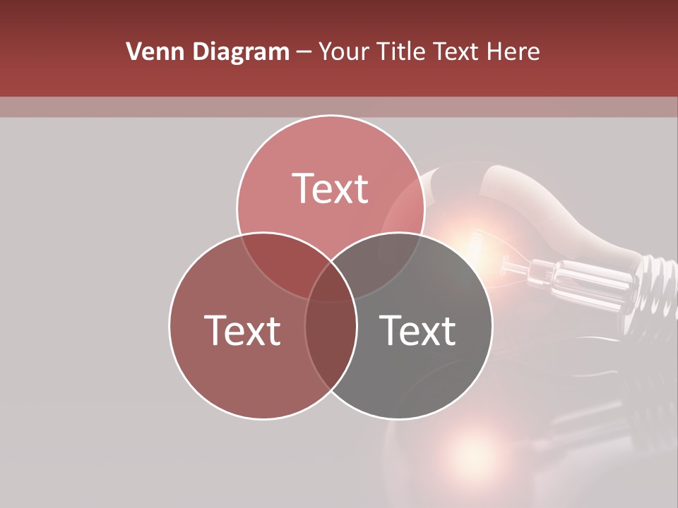 Bulb Ideas Three Dimensional PowerPoint Template