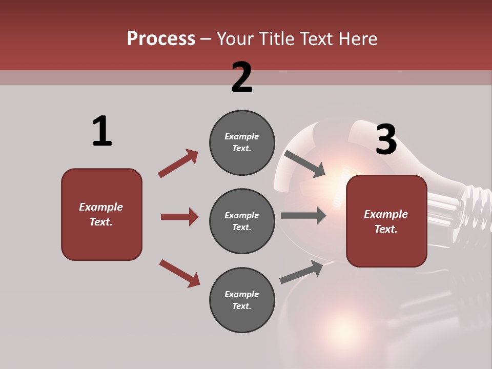 Bulb Ideas Three Dimensional PowerPoint Template