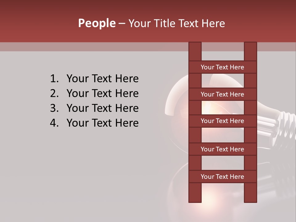 Bulb Ideas Three Dimensional PowerPoint Template