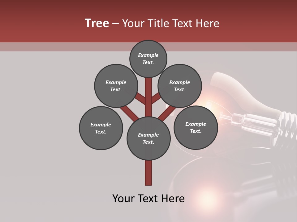 Bulb Ideas Three Dimensional PowerPoint Template