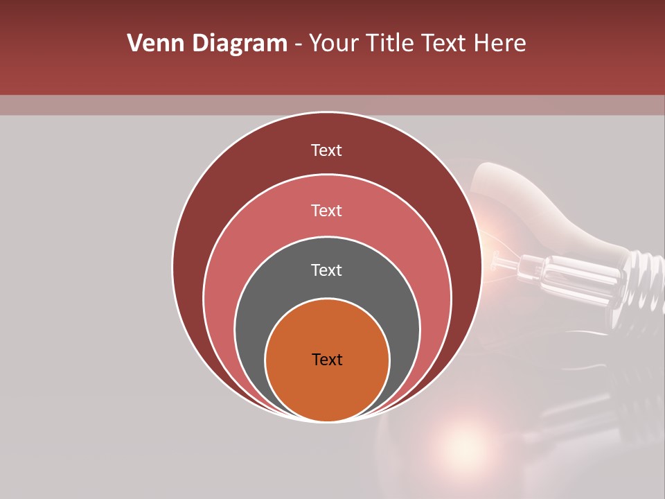 Bulb Ideas Three Dimensional PowerPoint Template