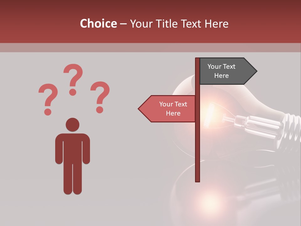 Bulb Ideas Three Dimensional PowerPoint Template