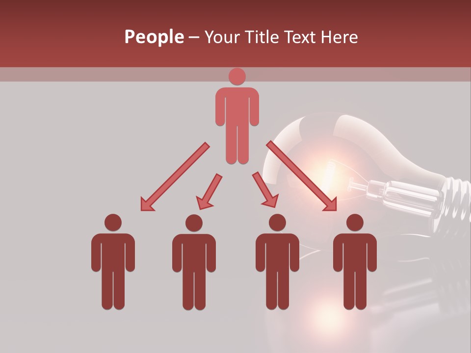 Bulb Ideas Three Dimensional PowerPoint Template