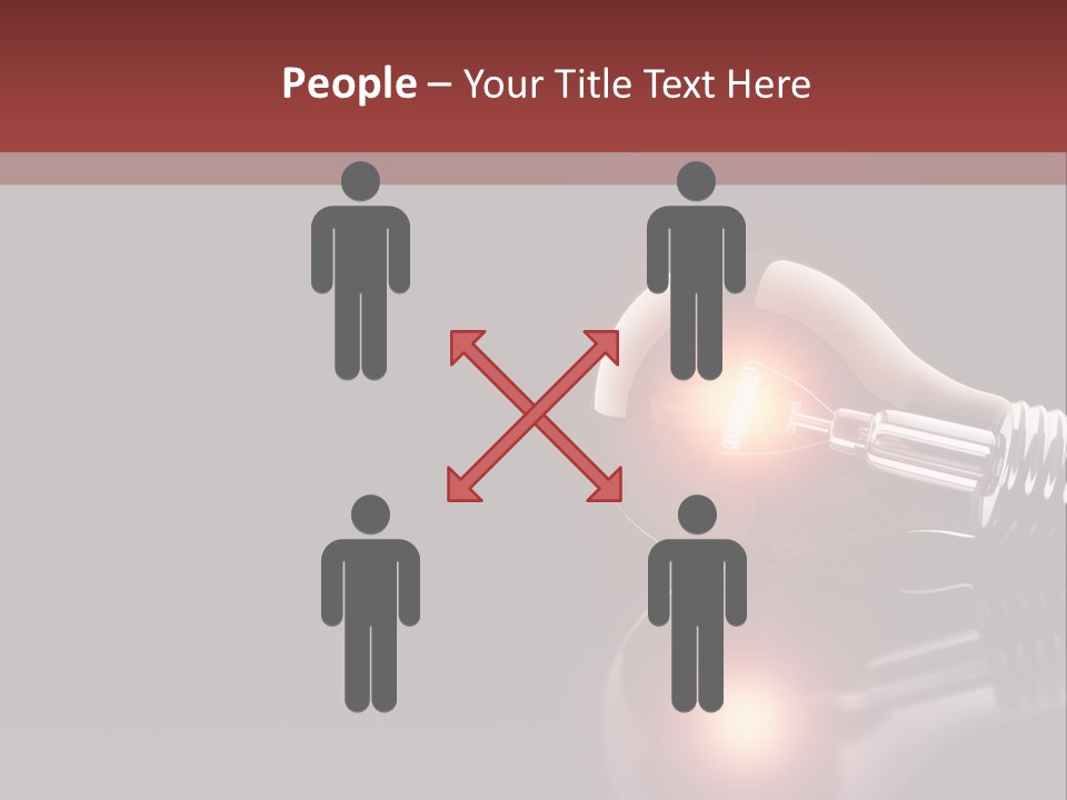 Bulb Ideas Three Dimensional PowerPoint Template