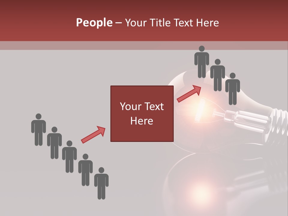 Bulb Ideas Three Dimensional PowerPoint Template