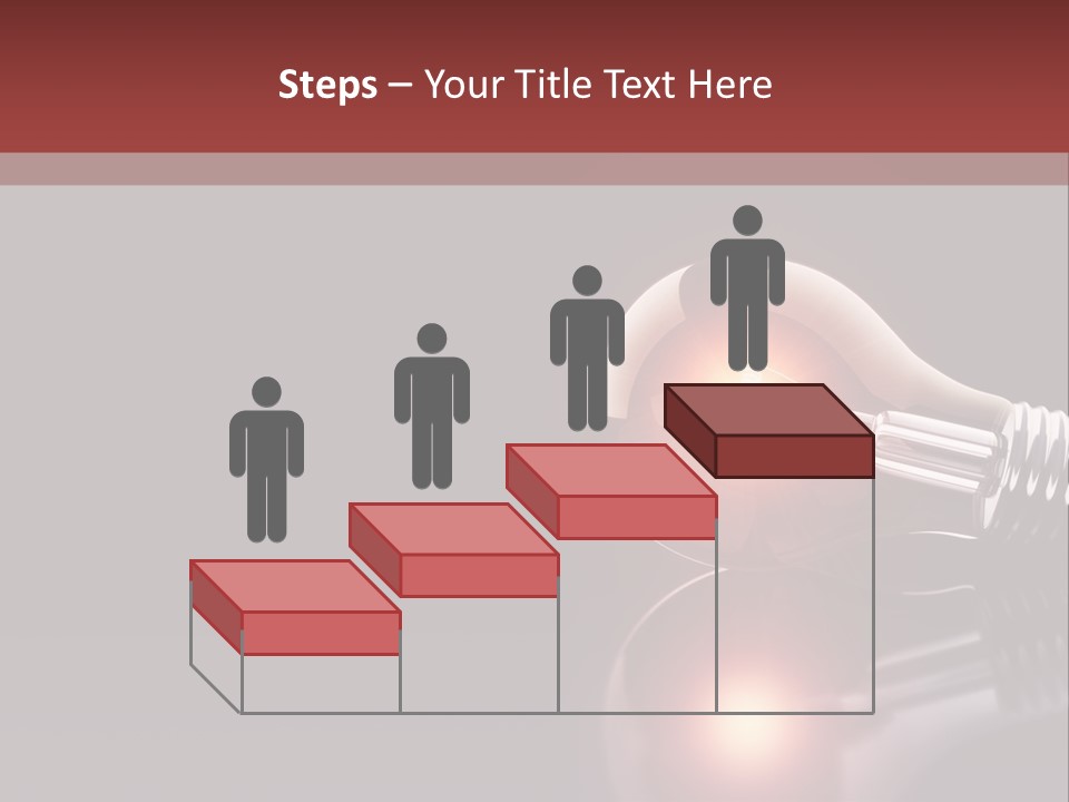 Bulb Ideas Three Dimensional PowerPoint Template