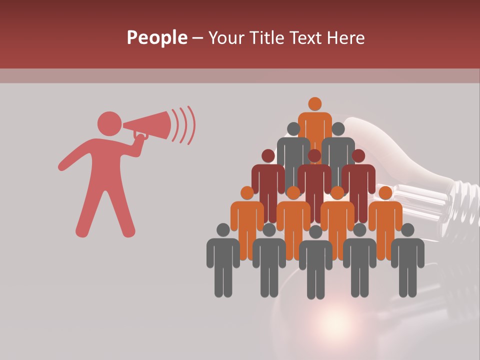 Bulb Ideas Three Dimensional PowerPoint Template