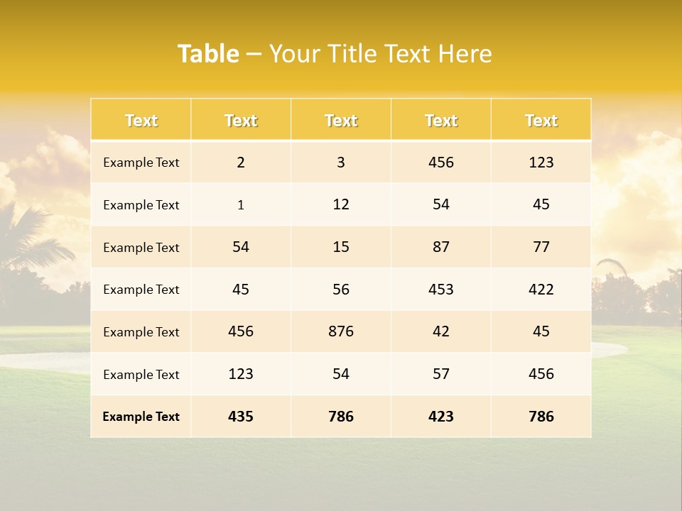 Dominican Golfing Dawn PowerPoint Template