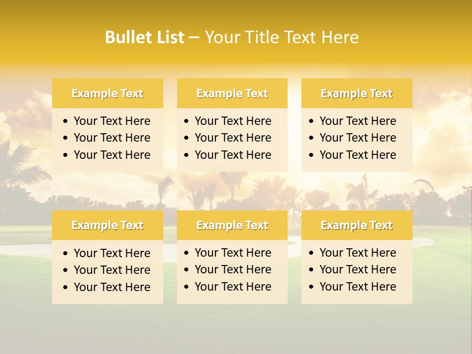 Dominican Golfing Dawn PowerPoint Template