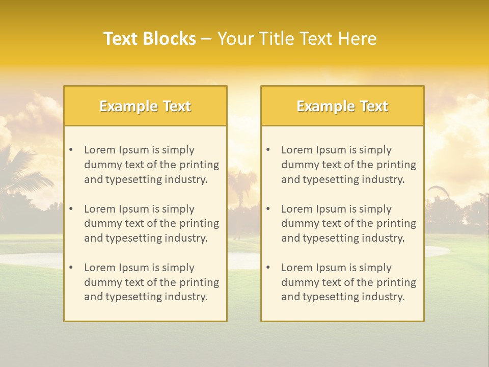 Dominican Golfing Dawn PowerPoint Template