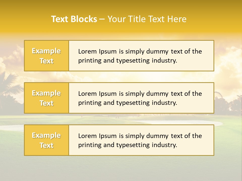 Dominican Golfing Dawn PowerPoint Template