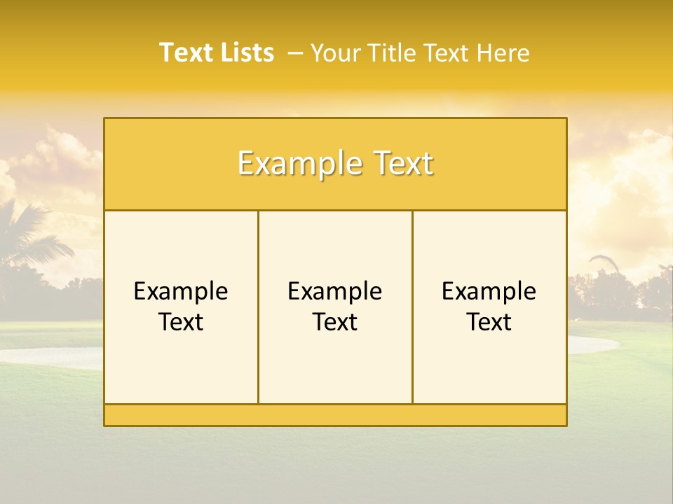 Dominican Golfing Dawn PowerPoint Template