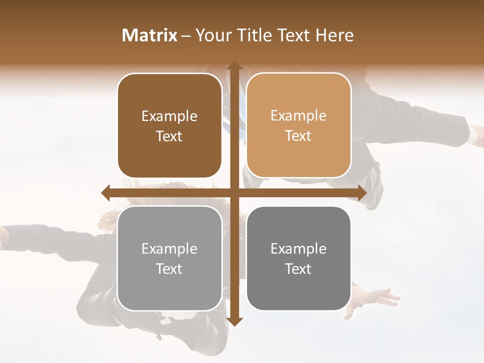 Parachute Screaming Woman PowerPoint Template