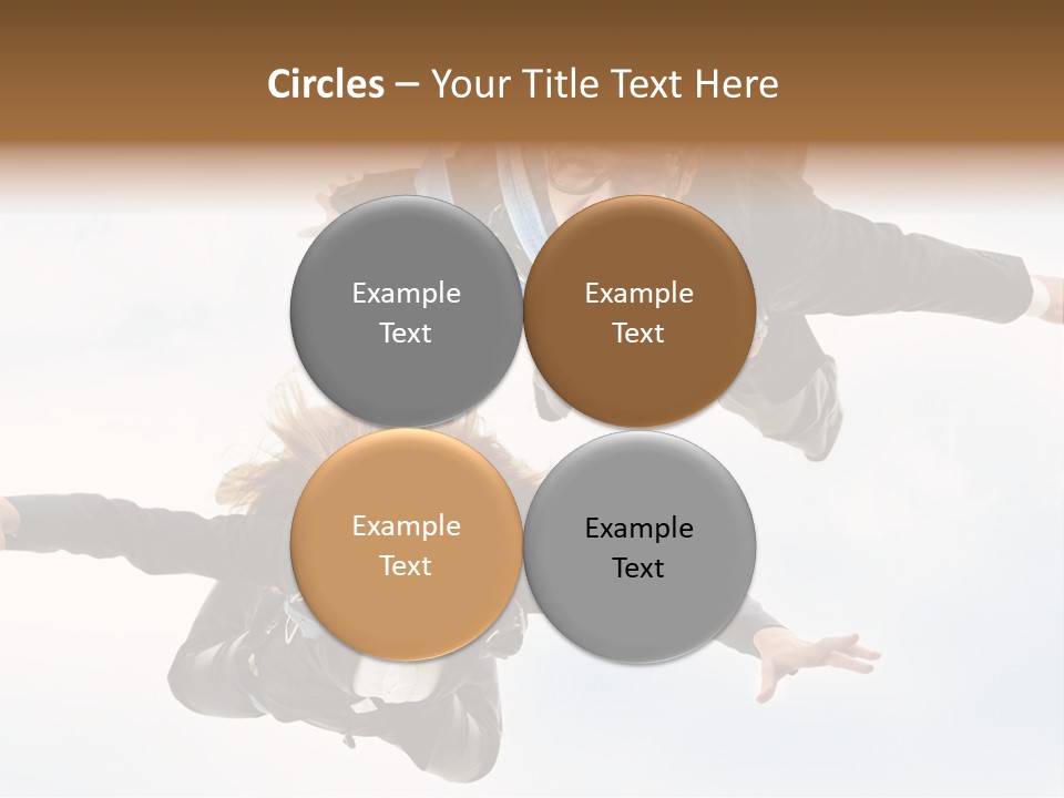 Parachute Screaming Woman PowerPoint Template