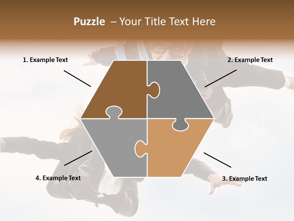 Parachute Screaming Woman PowerPoint Template