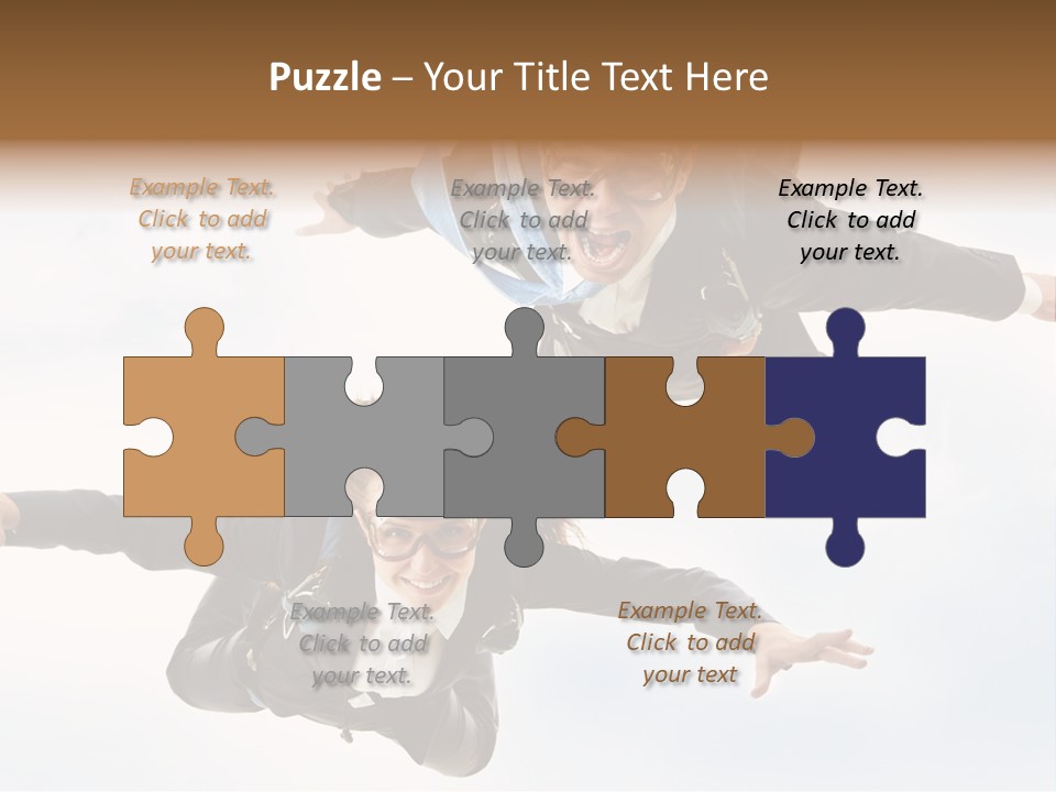 Parachute Screaming Woman PowerPoint Template