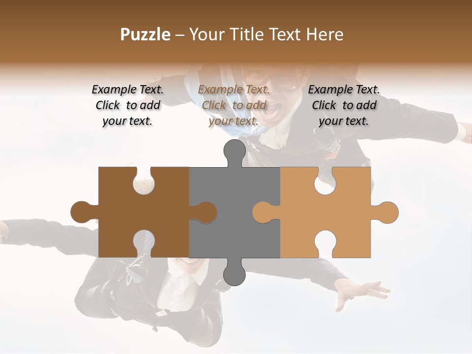 Parachute Screaming Woman PowerPoint Template