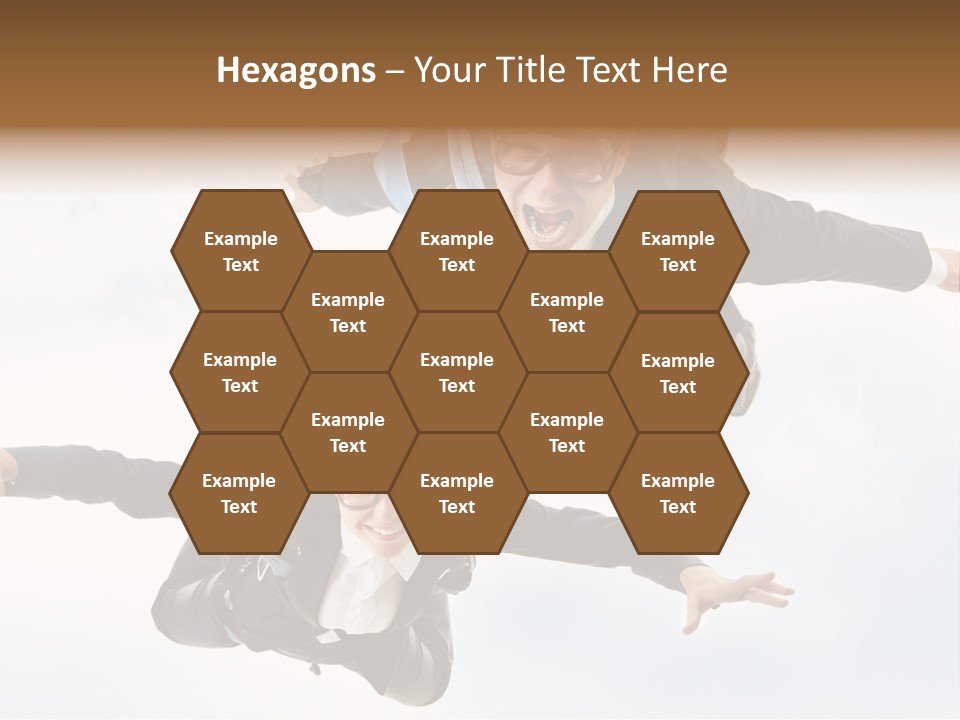 Parachute Screaming Woman PowerPoint Template