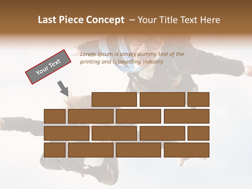 Parachute Screaming Woman PowerPoint Template