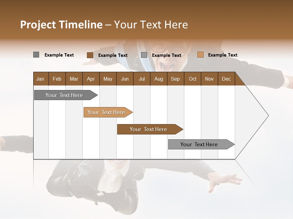 Parachute Screaming Woman PowerPoint Template