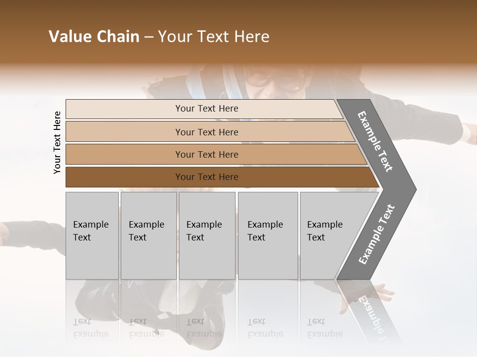 Parachute Screaming Woman PowerPoint Template