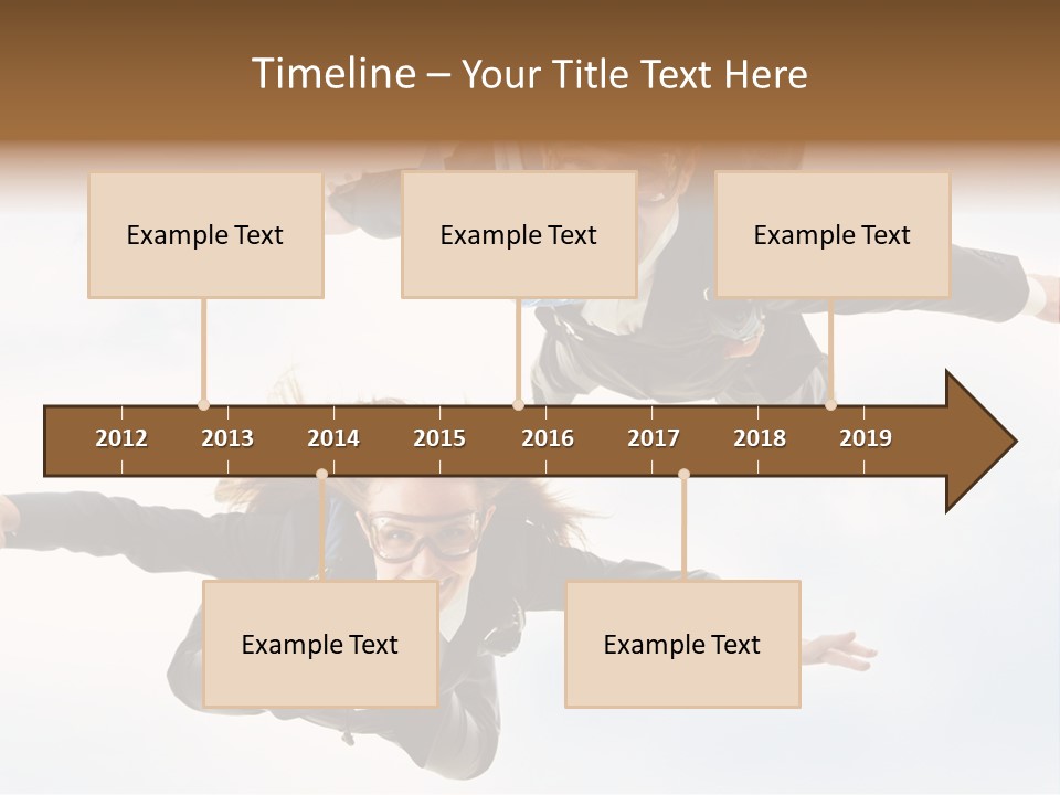 Parachute Screaming Woman PowerPoint Template