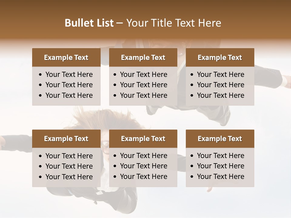 Parachute Screaming Woman PowerPoint Template