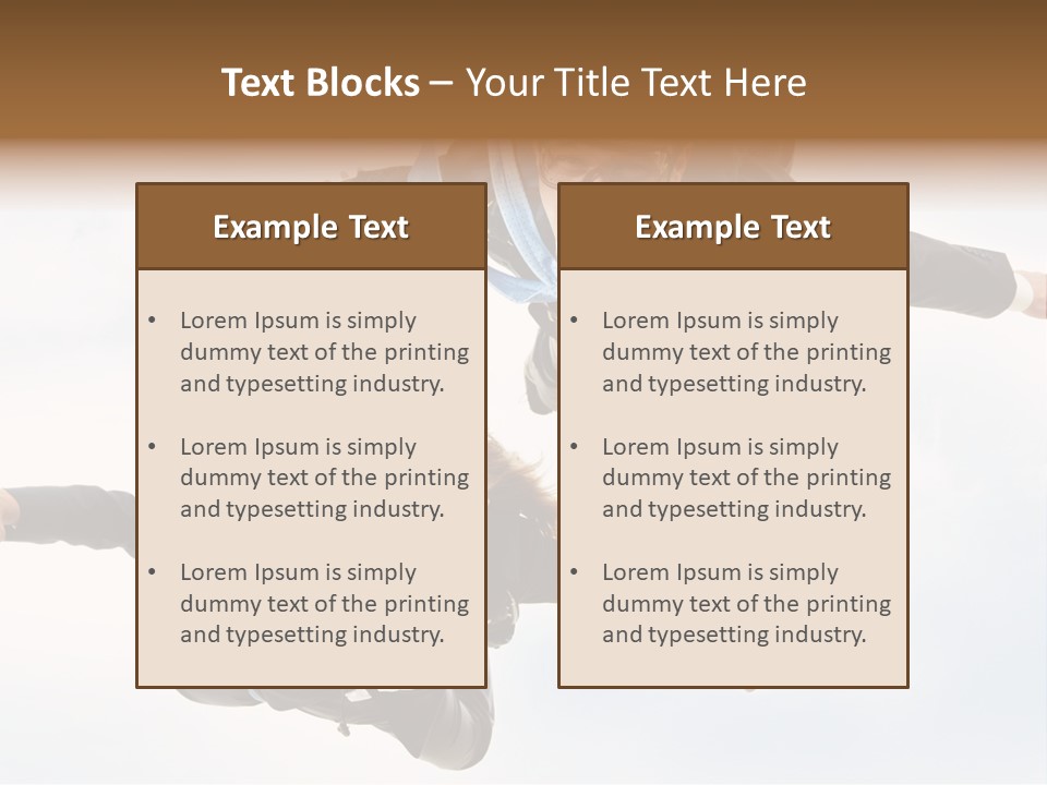 Parachute Screaming Woman PowerPoint Template