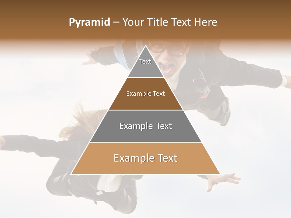 Parachute Screaming Woman PowerPoint Template