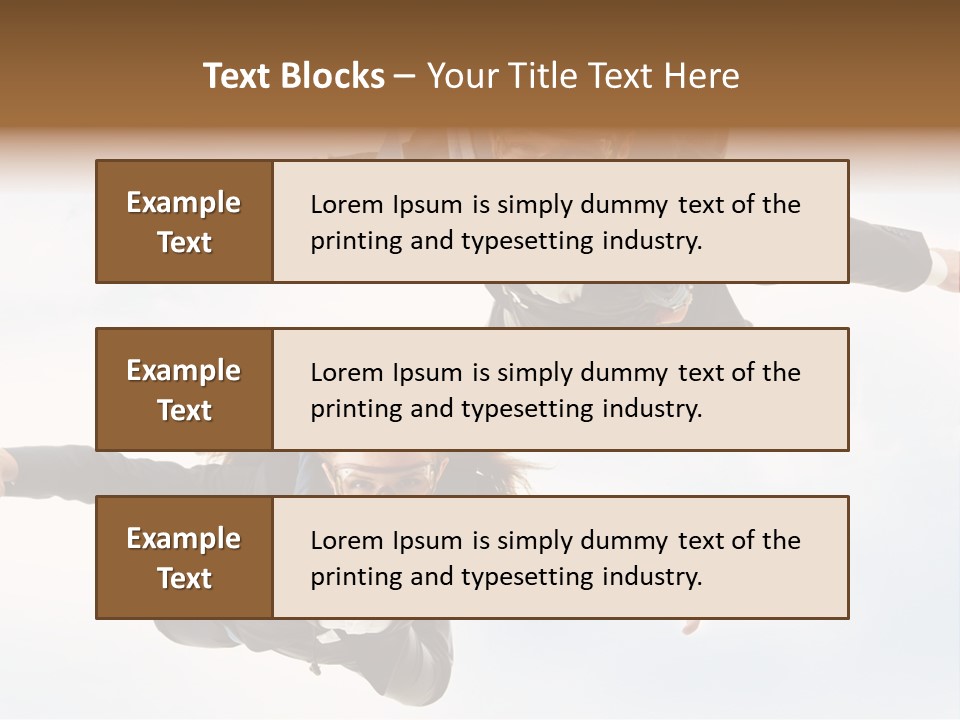 Parachute Screaming Woman PowerPoint Template