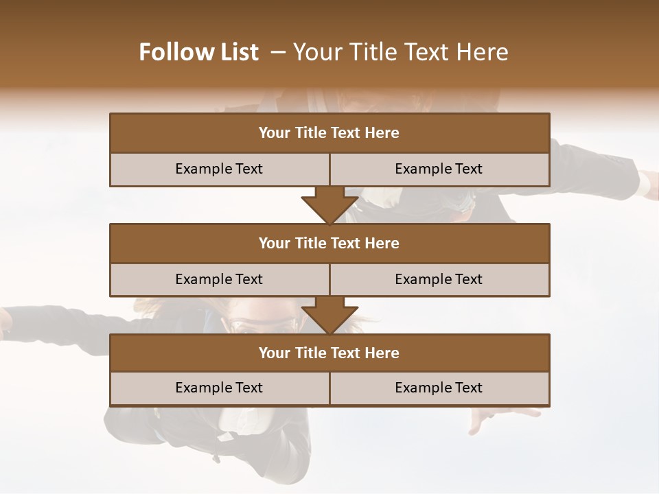 Parachute Screaming Woman PowerPoint Template