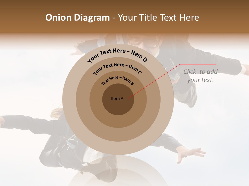 Parachute Screaming Woman PowerPoint Template