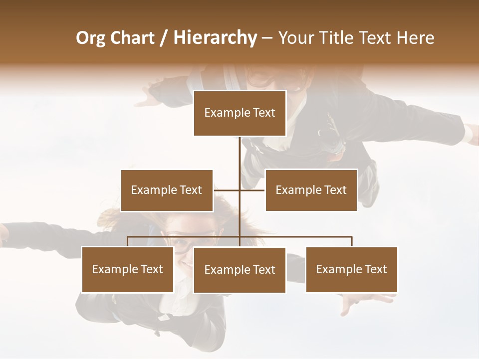 Parachute Screaming Woman PowerPoint Template