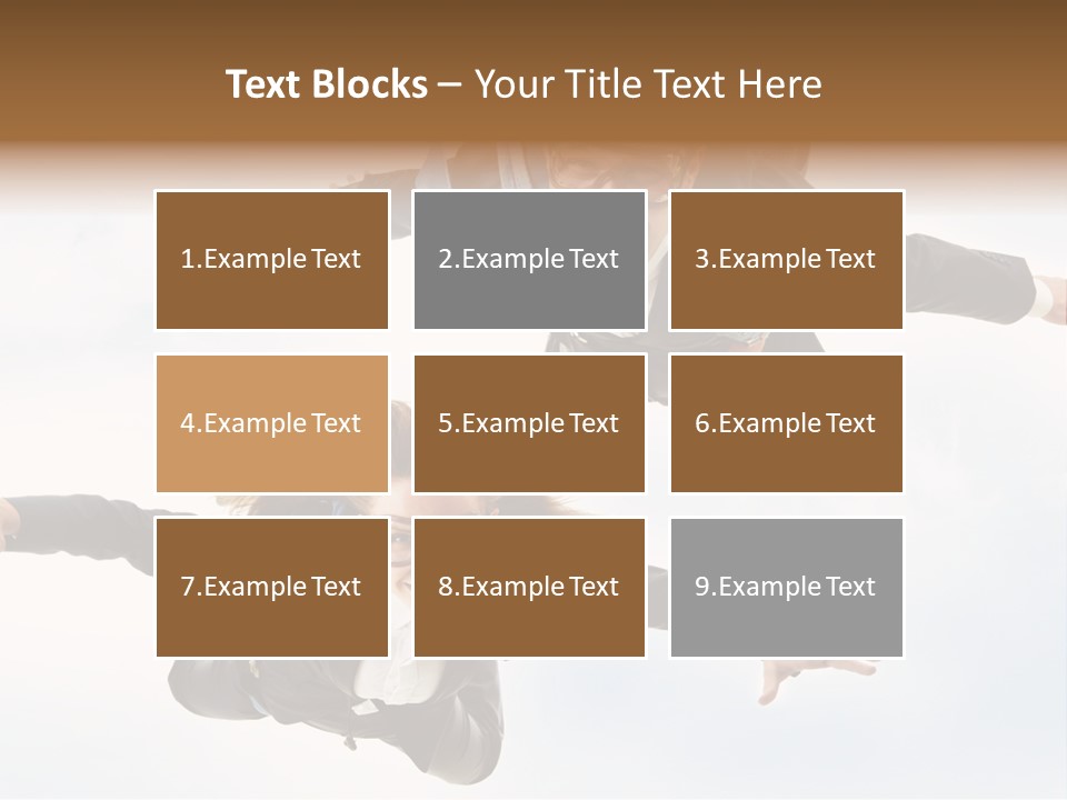 Parachute Screaming Woman PowerPoint Template