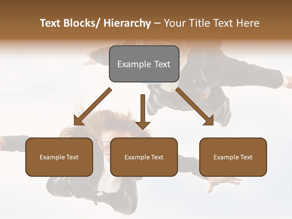 Parachute Screaming Woman PowerPoint Template