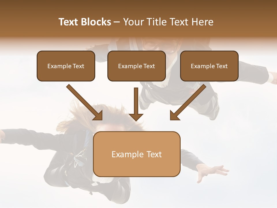 Parachute Screaming Woman PowerPoint Template