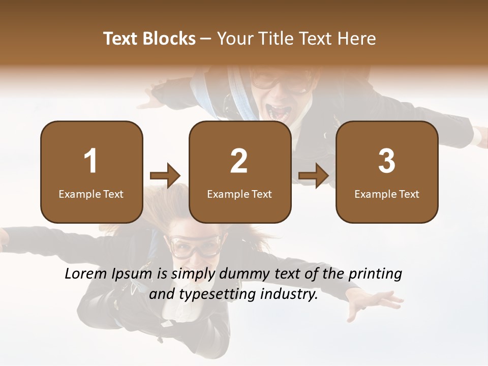 Parachute Screaming Woman PowerPoint Template