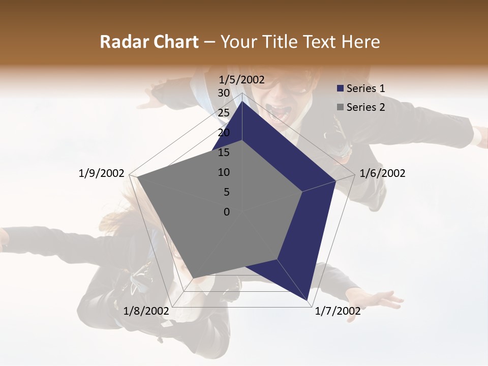 Parachute Screaming Woman PowerPoint Template