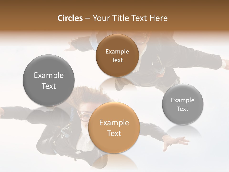 Parachute Screaming Woman PowerPoint Template