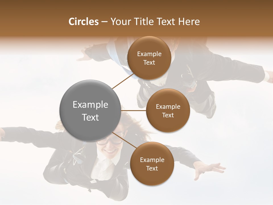 Parachute Screaming Woman PowerPoint Template