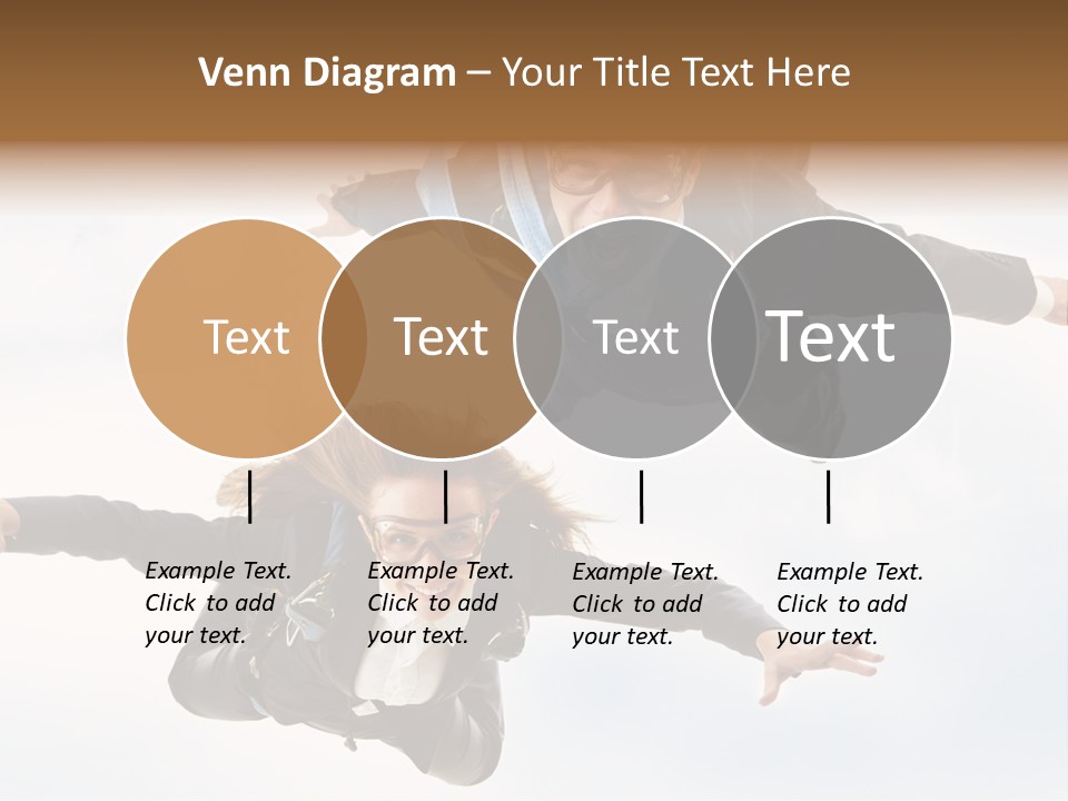 Parachute Screaming Woman PowerPoint Template