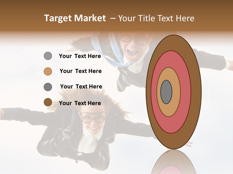 Parachute Screaming Woman PowerPoint Template