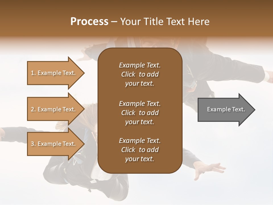 Parachute Screaming Woman PowerPoint Template