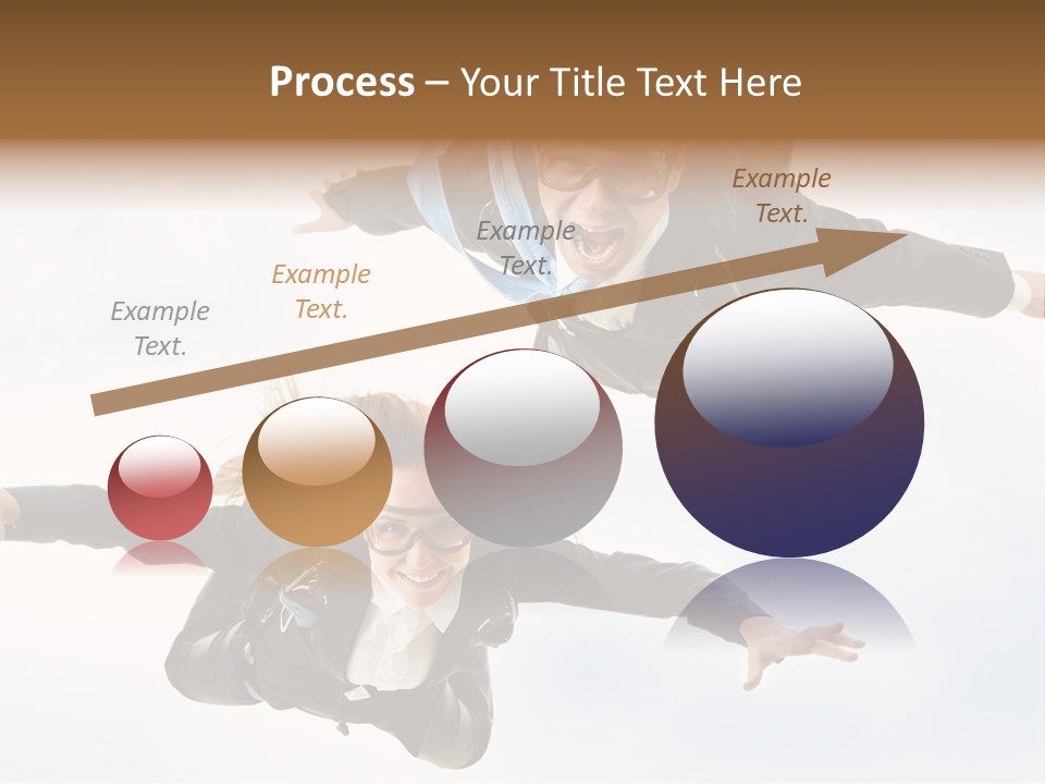 Parachute Screaming Woman PowerPoint Template