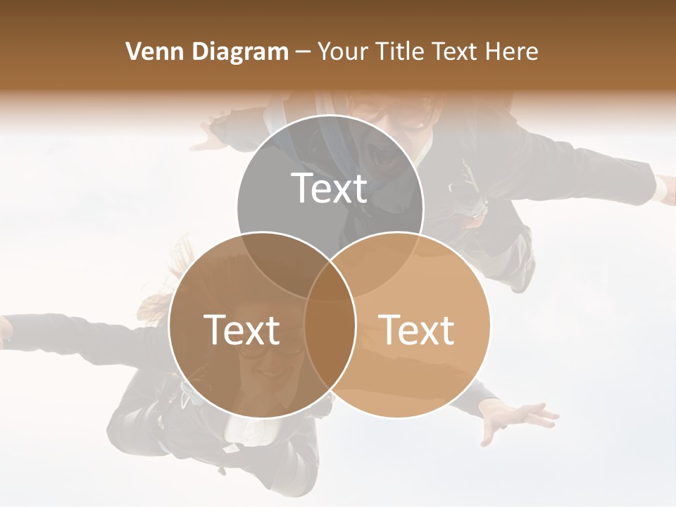 Parachute Screaming Woman PowerPoint Template