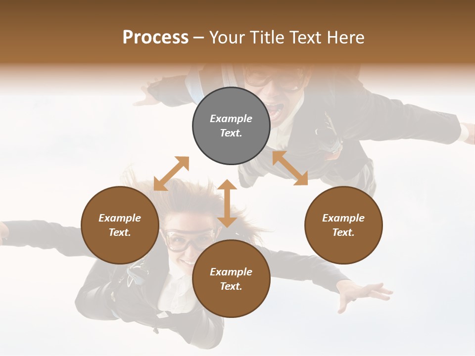 Parachute Screaming Woman PowerPoint Template