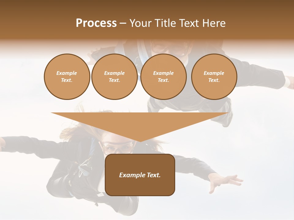 Parachute Screaming Woman PowerPoint Template