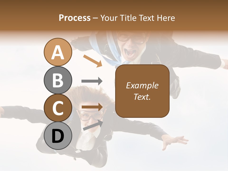 Parachute Screaming Woman PowerPoint Template